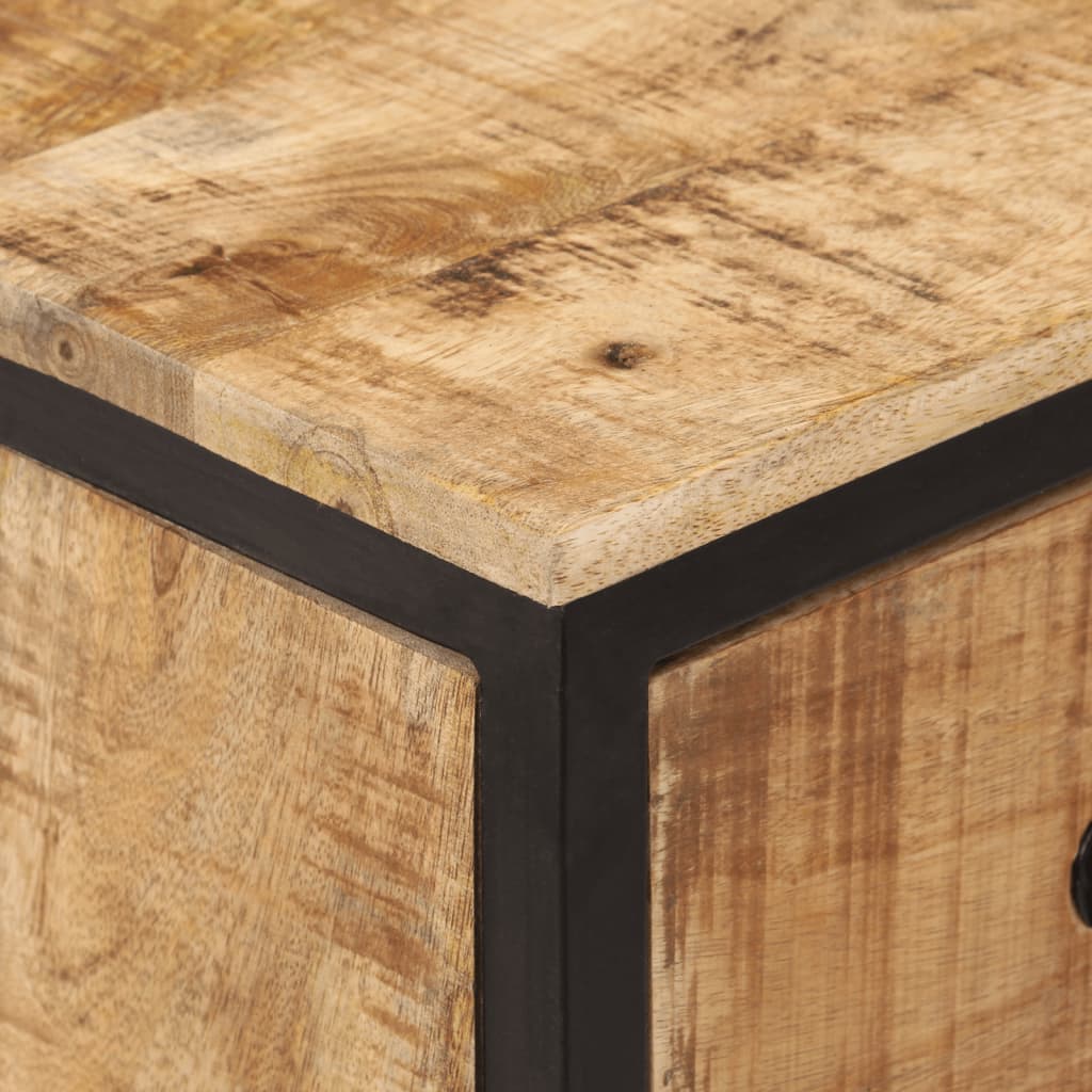 skænk 70x35x70 cm massivt ru mangotræ