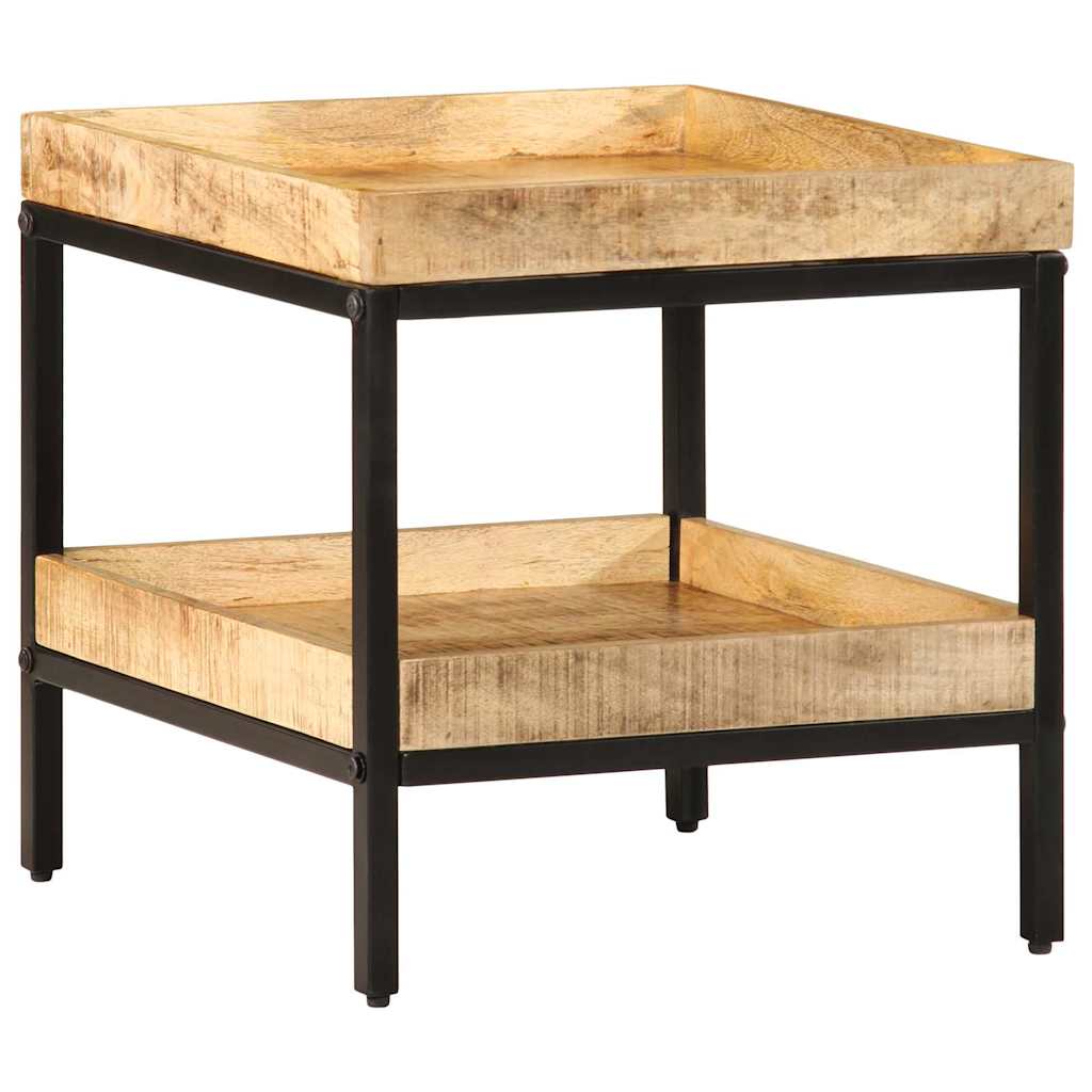 Sidebord med hylde Brun 45 x 45 x 45 cm Massivt mangotræ