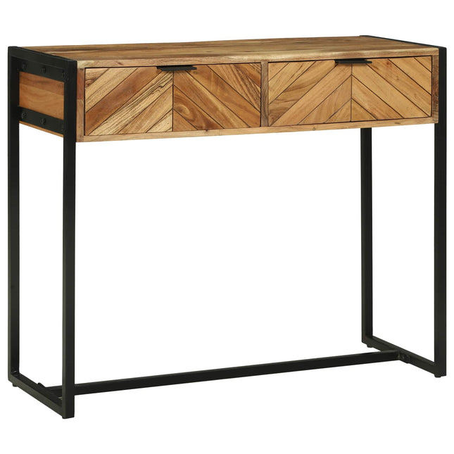 Konsolbord med skuffe Brun 90 x 35 x 75 cm Massivt Akacietræ