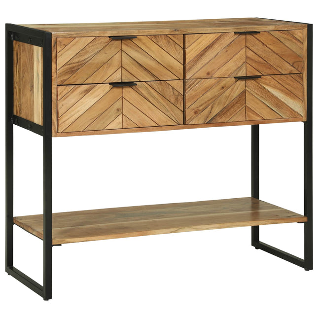 Konsolbord med skuffe Brun 90 x 35 x 80 cm Massivt Akacietræ