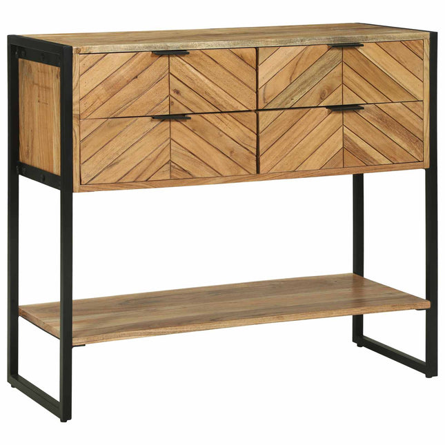 Konsolbord med skuffe Brun 90 x 35 x 80 cm Massivt Akacietræ