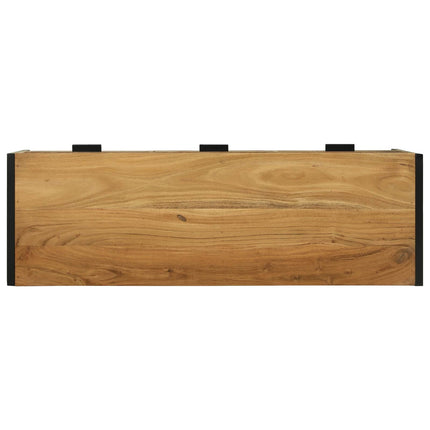 TV-skab med skuffe Brun 100 x 35 x 50 cm Massivt Akacietræ