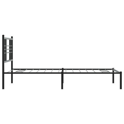 sengeramme med sengegavl 100x190 cm metal sort