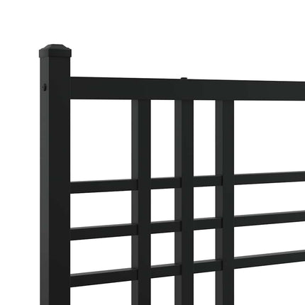sengeramme med sengegavl 120x200 cm metal sort