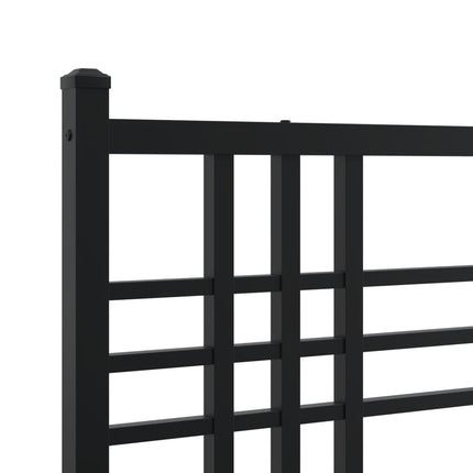 sengeramme med sengegavl 135x190 cm metal sort