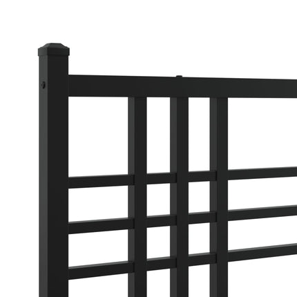 sengeramme med sengegavl 150x200 cm metal sort