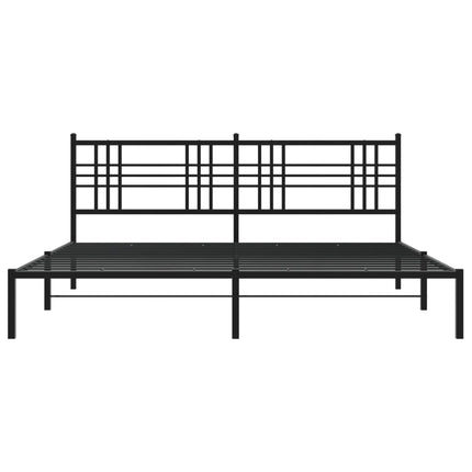 sengeramme med sengegavl 183x213 cm metal sort