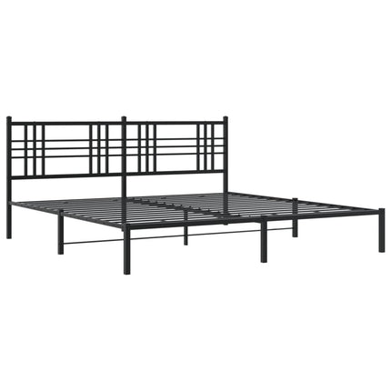 sengeramme med sengegavl 193x203 cm metal sort