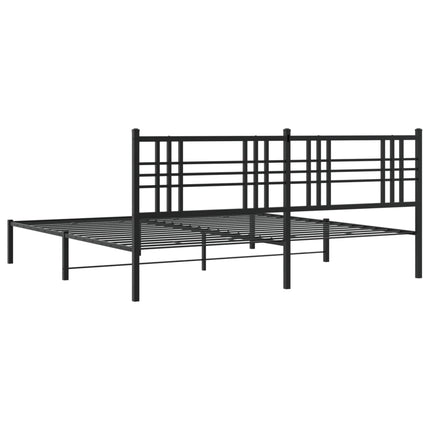 sengeramme med sengegavl 193x203 cm metal sort
