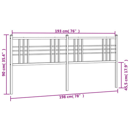 udskiftningsgavl 193 cm metal sort