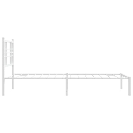 sengeramme med sengegavl 100x190 cm metal hvid