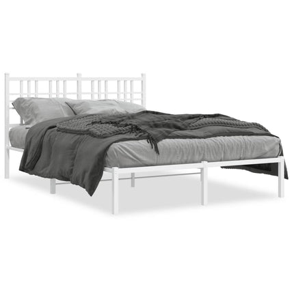 sengeramme med sengegavl 120x200 cm metal hvid
