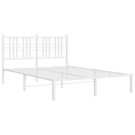 sengeramme med sengegavl 120x200 cm metal hvid