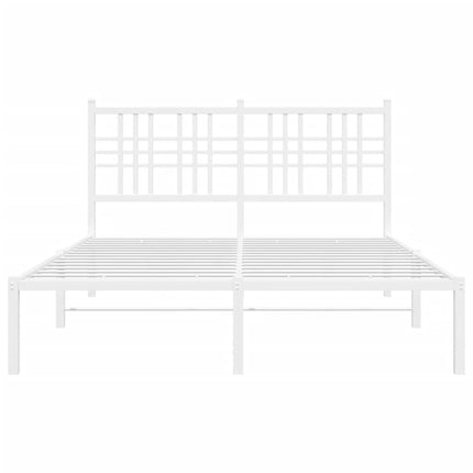 sengeramme med sengegavl 120x200 cm metal hvid