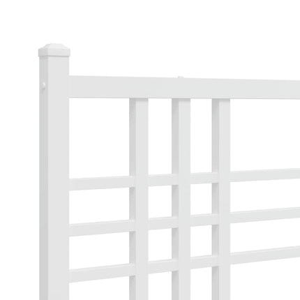 sengeramme med sengegavl 183x213 cm metal hvid