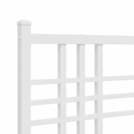 sengeramme med sengegavl og fodgærde 107x203 cm metal hvid