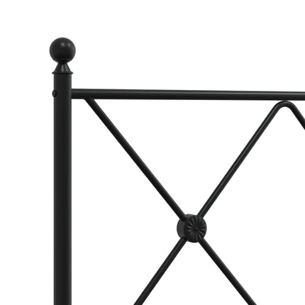 sengeramme med sengegavl 100x190 cm metal sort
