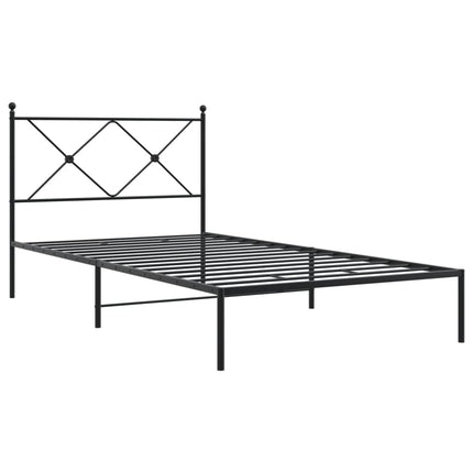 sengeramme med sengegavl 107x203 cm metal sort