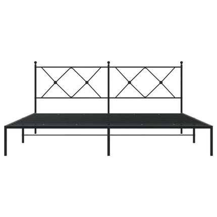 sengeramme med sengegavl 183x213 cm metal sort