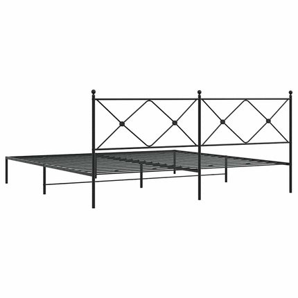 sengeramme med sengegavl 193x203 cm metal sort