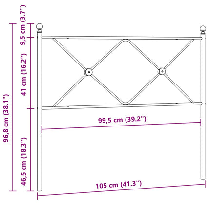 udskiftningsgavl 100 cm metal sort
