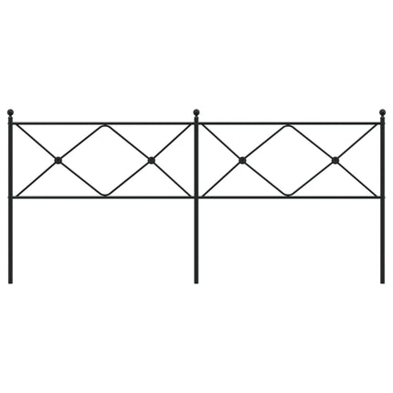 udskiftningsgavl 200 cm metal sort