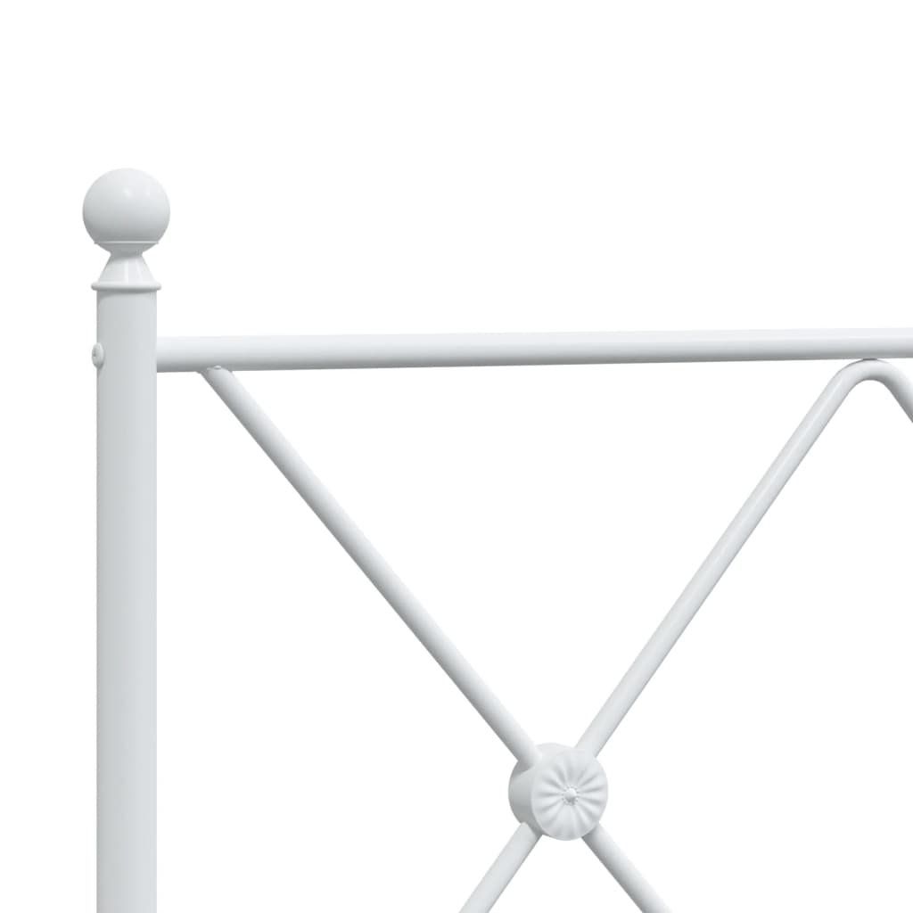sengeramme uden madras med hovedgærde 75x190 cm hvid