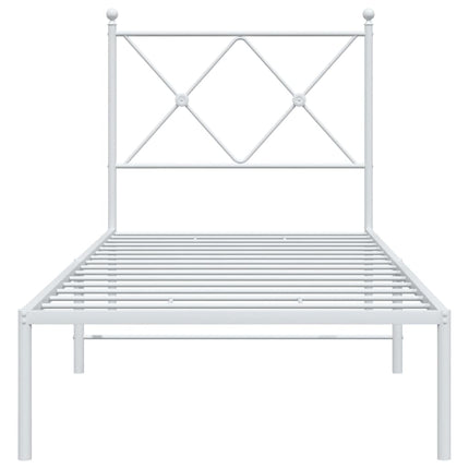 sengeramme med sengegavl 80x200 cm metal hvid