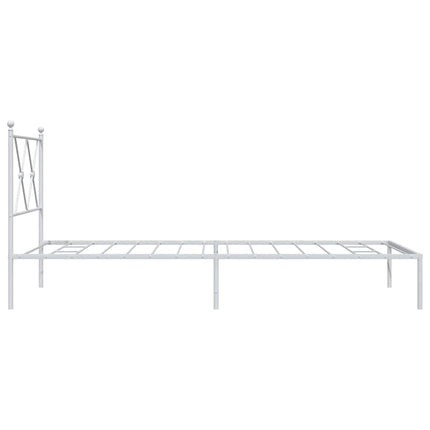 sengeramme med sengegavl 90x190 cm metal hvid