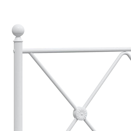 sengeramme med sengegavl 90x190 cm metal hvid