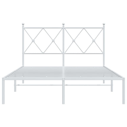 sengeramme med sengegavl 120x200 cm metal hvid