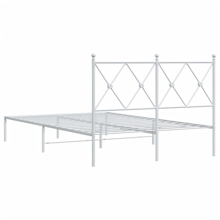 sengeramme med sengegavl 120x200 cm metal hvid
