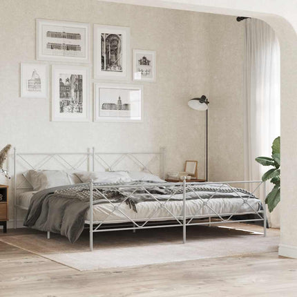 udskiftningsgavl 193 cm metal hvid
