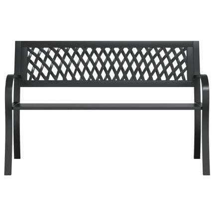 havebænk 120 cm stål sort