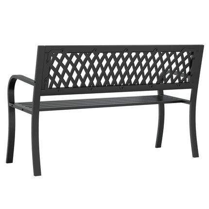 havebænk 120 cm stål sort