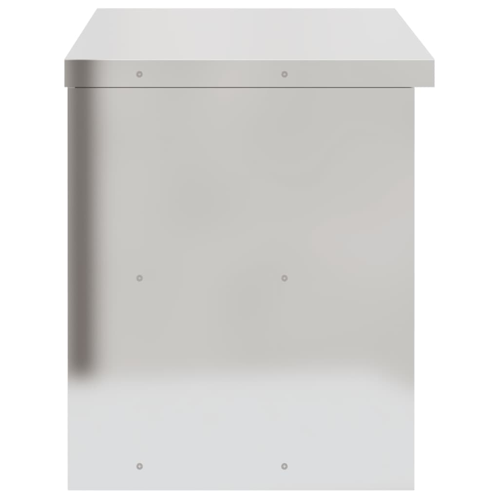 køkkenskab m. skydelåger væghængt rustfrit stål