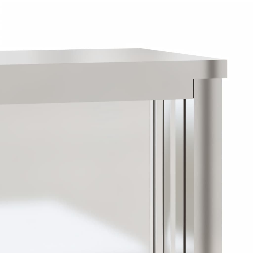 køkkenskab m. skydelåger væghængt rustfrit stål