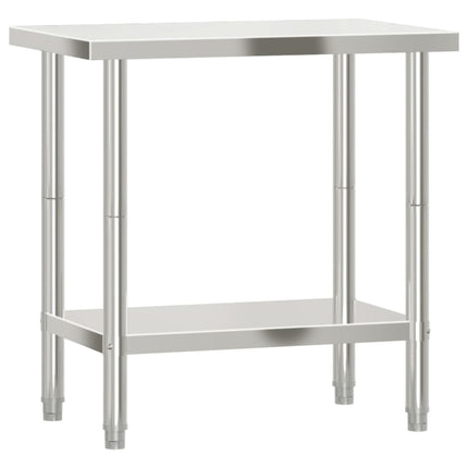 arbejdsbord til køkken 82,5x55x85 cm rustfrit stål