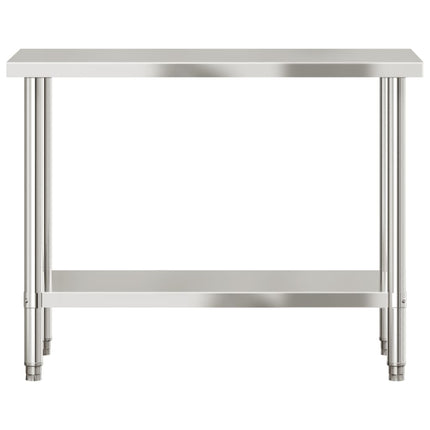 arbejdsbord til køkken 110x55x85 cm rustfrit stål