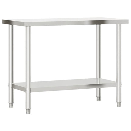 arbejdsbord til køkken 110x55x85 cm rustfrit stål