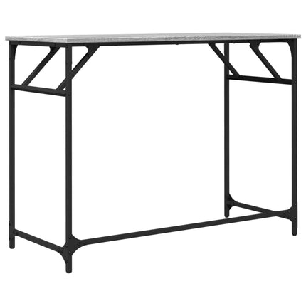 skrivebord 100x45x76 cm konstrueret træ og stål grå sonoma-eg