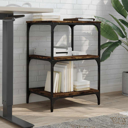 printerstativ 50x41x75 cm 3 hylder konstrueret træ røget sonoma