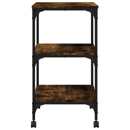 printerstativ 50x41x75 cm 3 hylder konstrueret træ røget sonoma