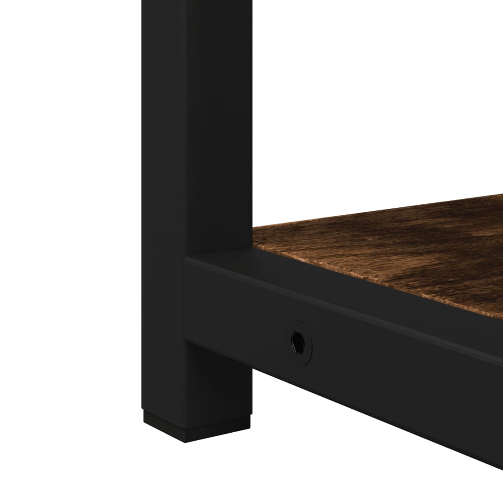 badeværelsesskab + spejl 60x16x60 cm konstrueret træ røget eg