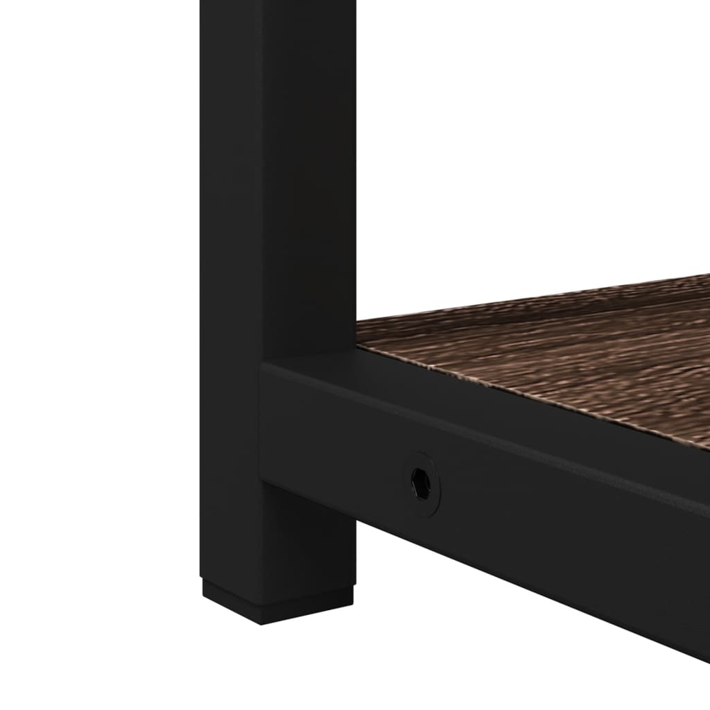 badeværelsesskab + spejl 60x16x60 cm konstrueret træ brunt eg