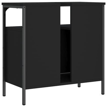 underskab til håndvask 60x30x60 cm konstrueret træ sort
