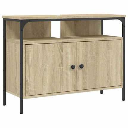 underskab til håndvask 80x30x60 cm konstrueret træ sonoma-eg