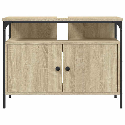 underskab til håndvask 80x30x60 cm konstrueret træ sonoma-eg