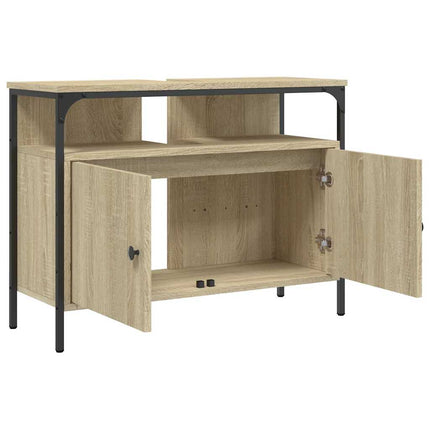 underskab til håndvask 80x30x60 cm konstrueret træ sonoma-eg
