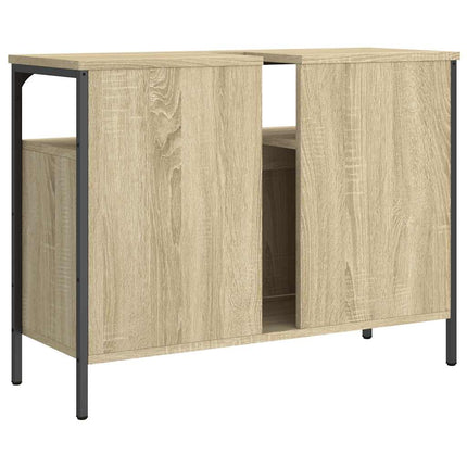 underskab til håndvask 80x30x60 cm konstrueret træ sonoma-eg